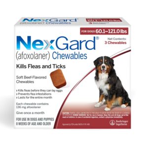 NexGard Flea & Tick Chewables for Dogs 60.1 - 121 Lbs