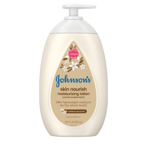 Johnson's Skin Nourish Moisturizing Lotion with Vanilla and Oat Scents 16.9oz