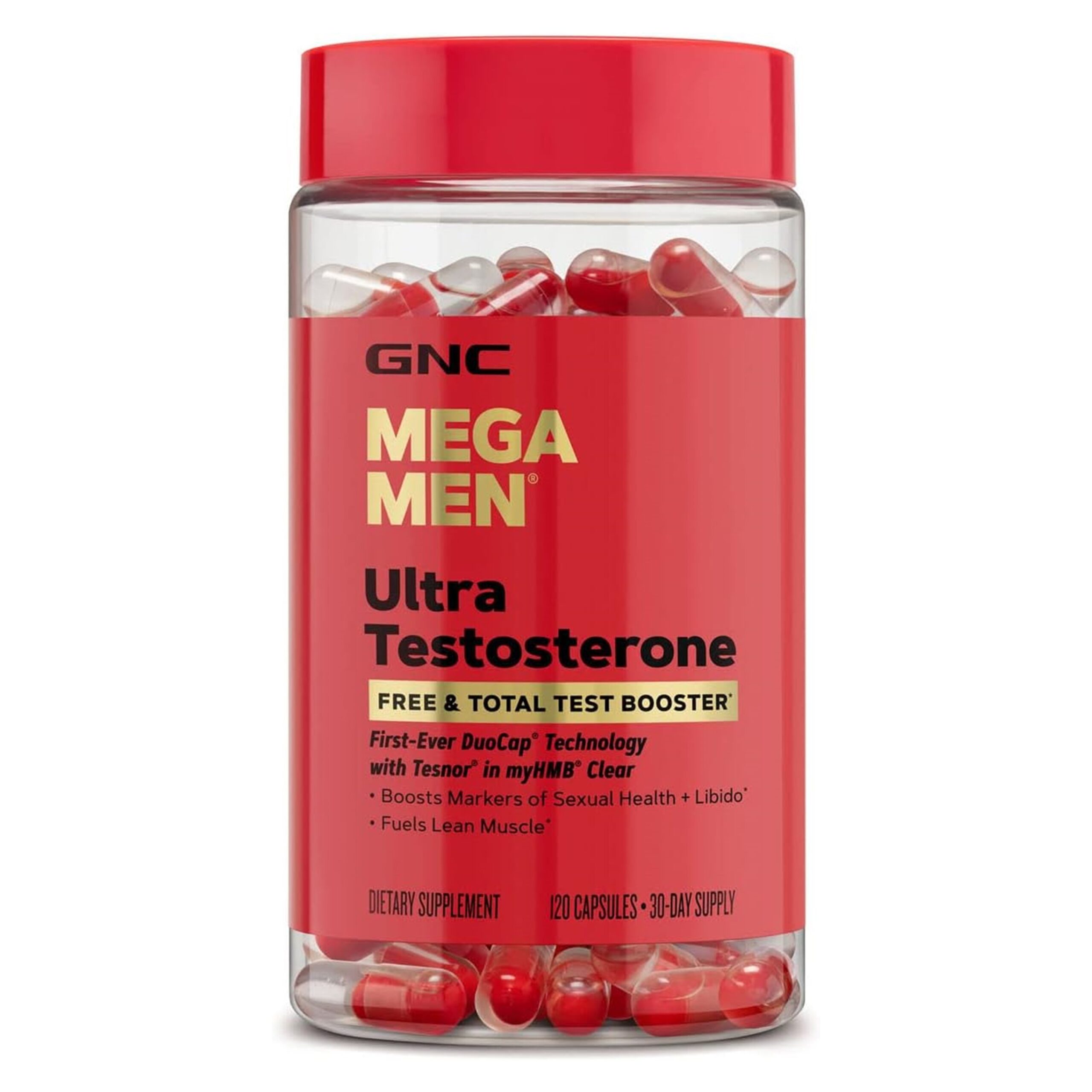 GNC Mega Men Ultra Testosterone | Free & Total Test Booster | 120 Count