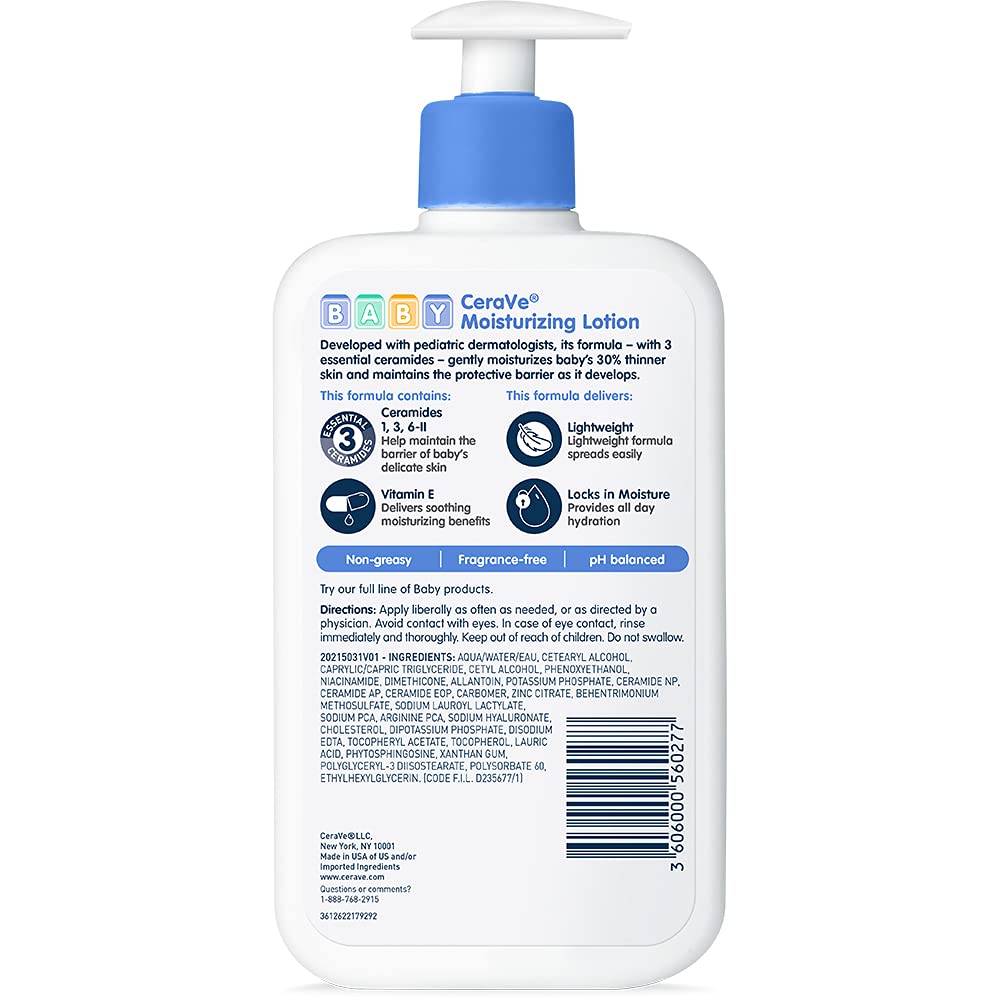 CeraVe Baby Lotion, 16 Ounce - VALUE SIZE - Image 5