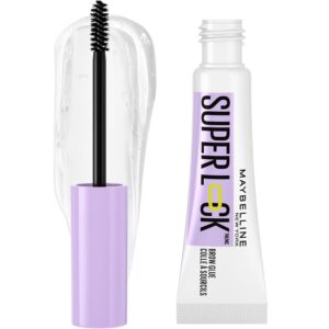 Maybelline Super Lock Brow Glue Eyebrow Gel, Lightweight Brow Gel For Up To 24HR Hold, Clear