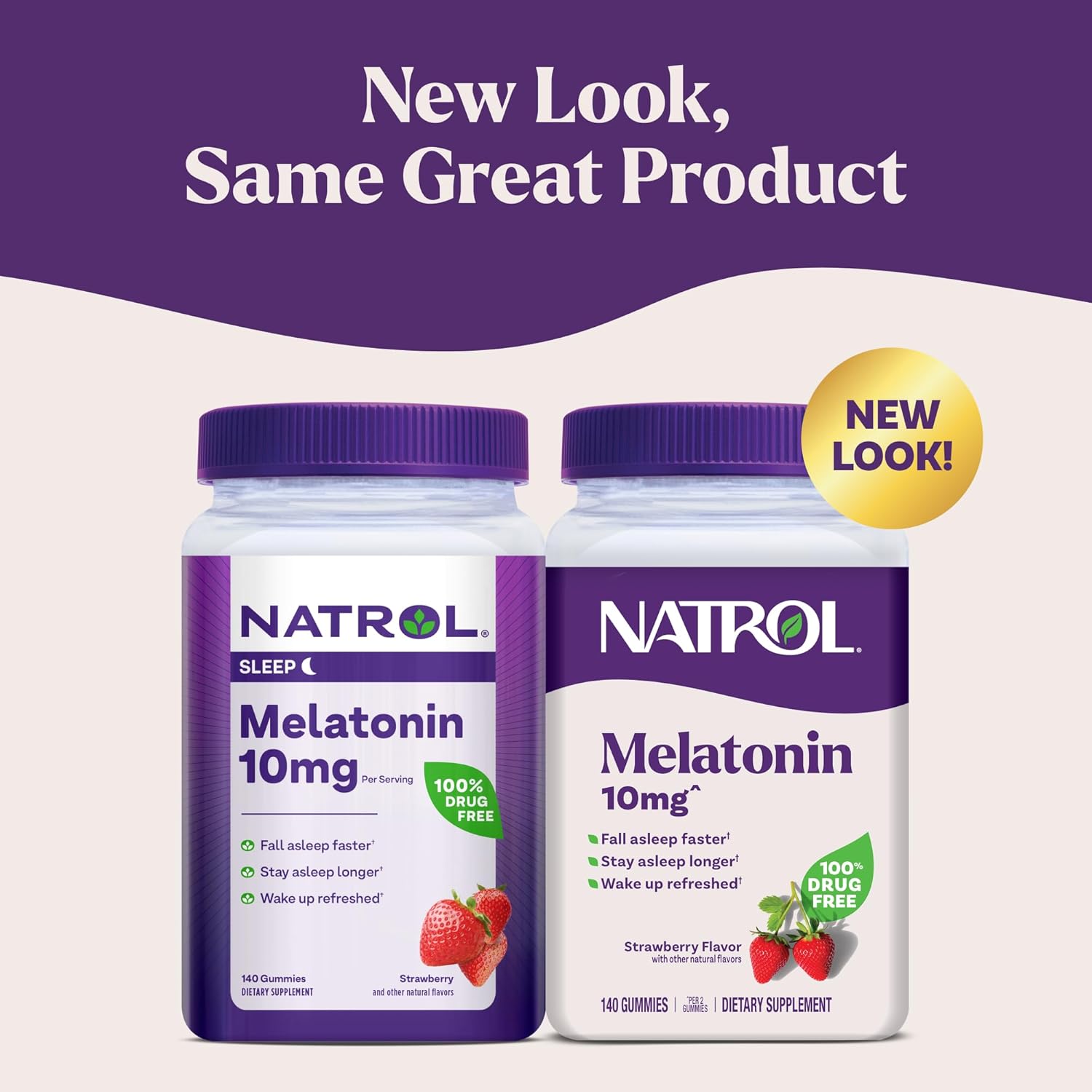 Natrol Melatonin Gummies, Sleep Support for Adults, Melatonin 10 mg, 140 Strawberry-Flavored, Up to 70 Days - Image 4