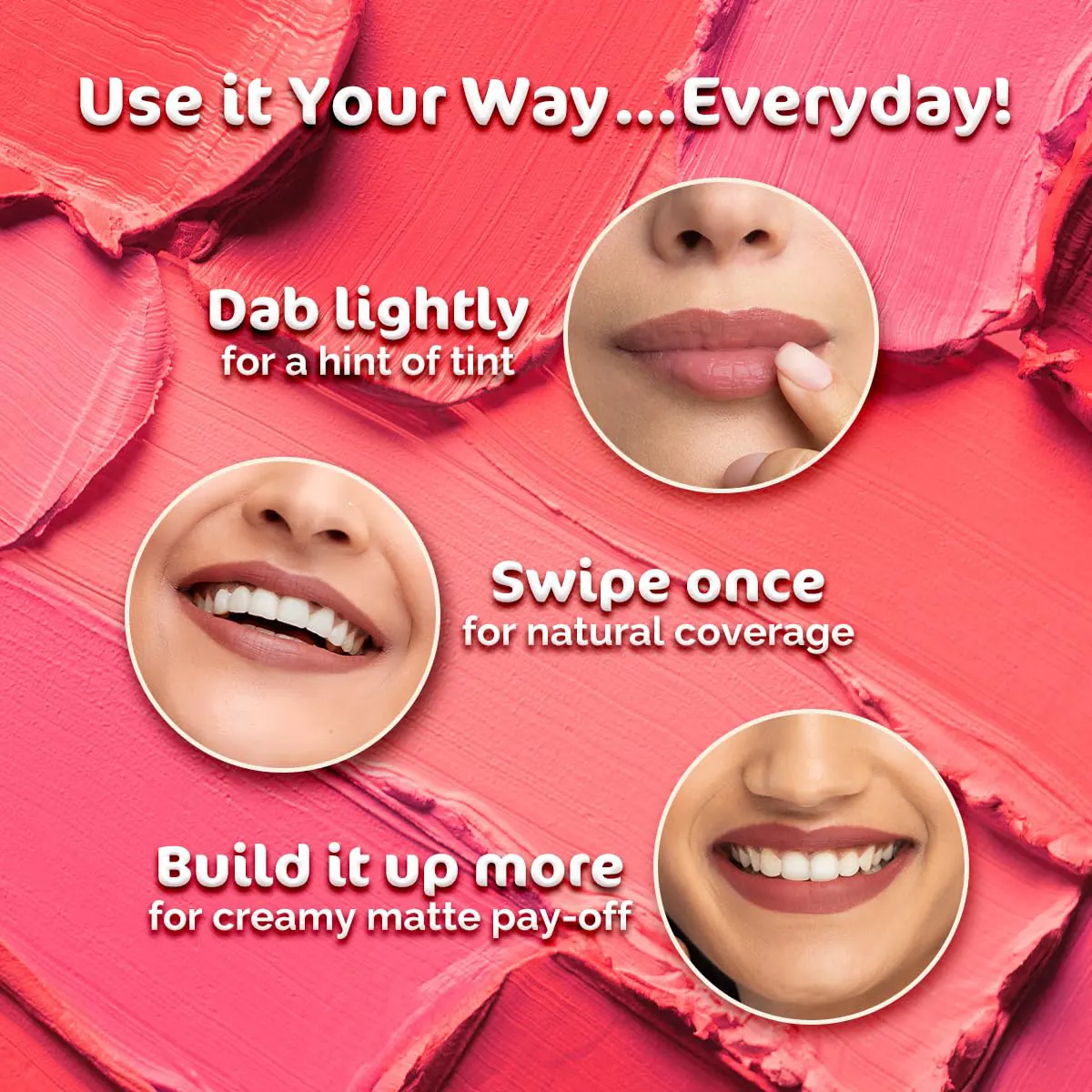 mamaearth Creamy Matte Long Stay Lipstick – Tulip Magenta – 4.2g - Image 5