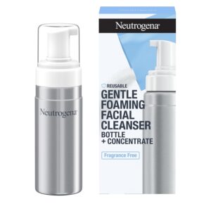 Neutrogena Gentle Foaming Facial Cleanser Starter Kit, 7.5 fl. oz (Pack of 1) | Reusable Pump Bottle