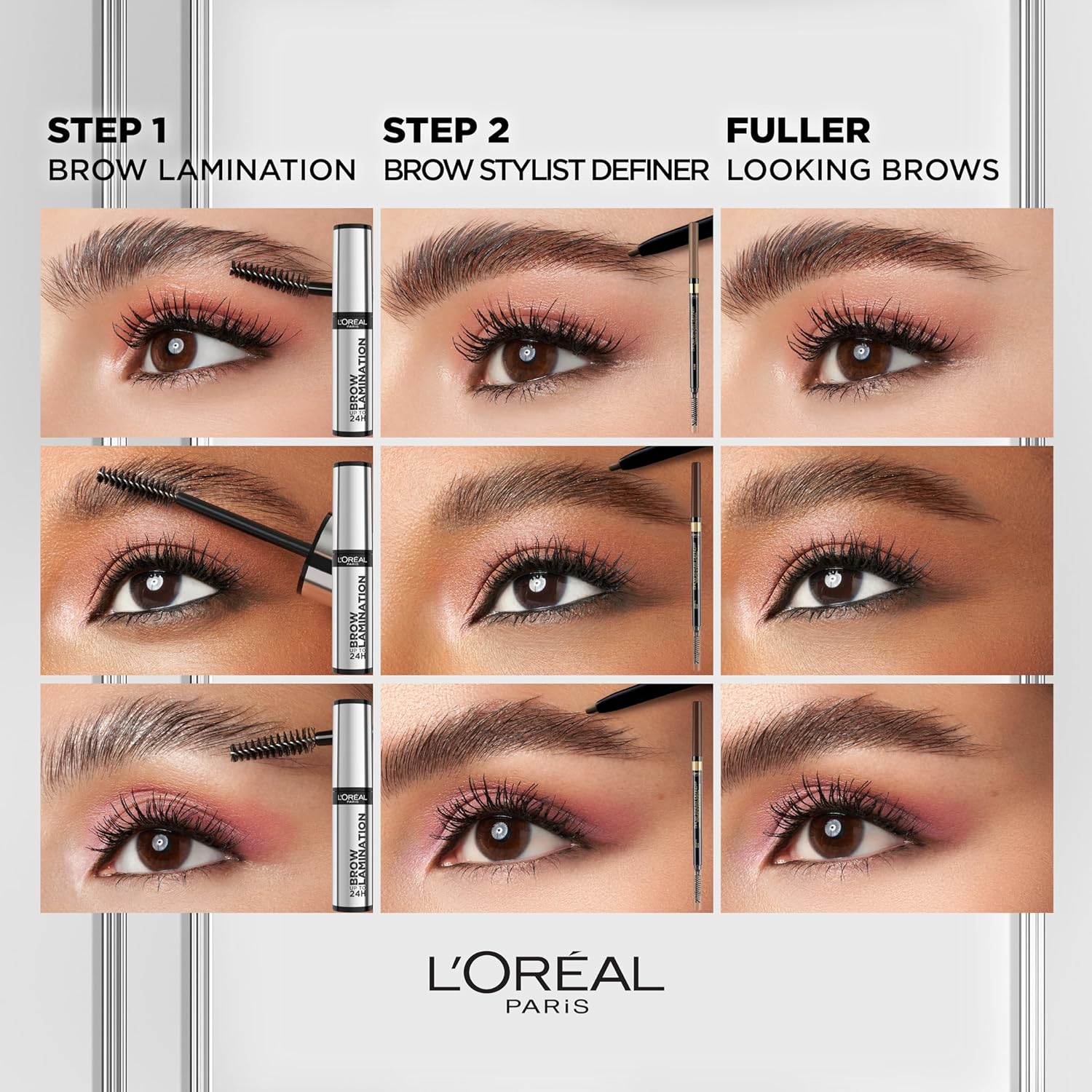 L'Oreal Paris Infallible Up To 24H Wear Brow Lamination, Water-Resistant Longwear Eyebrow Gel Make Up, Clear/Transparent, 0.16 Fl Oz - Image 7