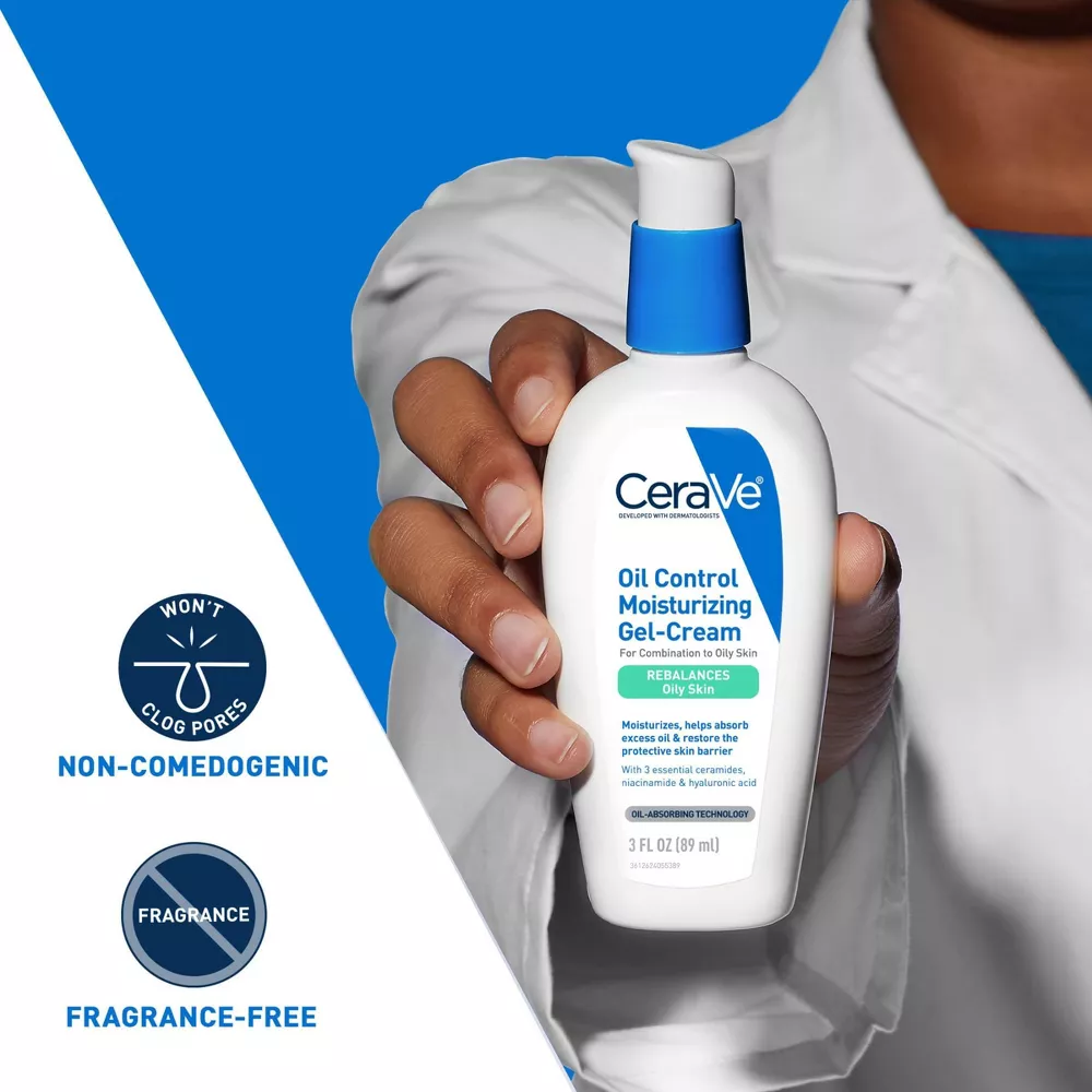CeraVe Oil Control Face Gel Cream - 3 fl oz - Image 8