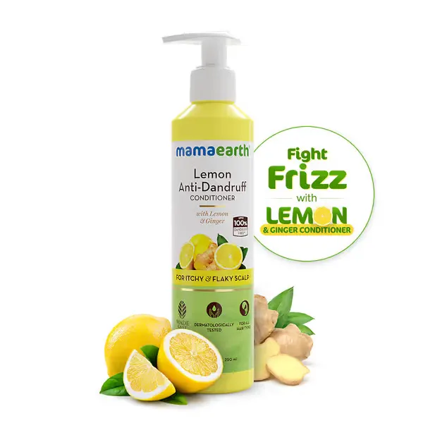 mamaearth Lemon Anti-Dandruff Conditioner – 250ml - Image 3