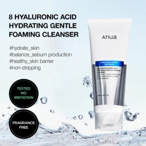 Alternative view of ANUA Hydrating Gentle Foaming Cleanser, Hyaluronic Acid, Glycerin, Zinc, Panthenol, Korean Face Wash for Dry Skin, for Double Cleansing, Korean Skincare (150ml/5.07fl oz.)