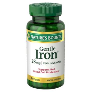 Nature's Bounty Gentle Iron 28 mg 90 Capsules
