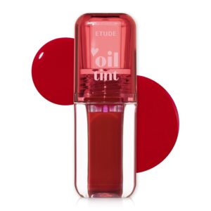 ETUDE Dear Darling Oil Tint High Moisturizing and Strong Hydrating Lip Oil/Lip Gloss | Smooth and Moist Lips | Non-Sticky Lip Oil Tint For Dry Lips