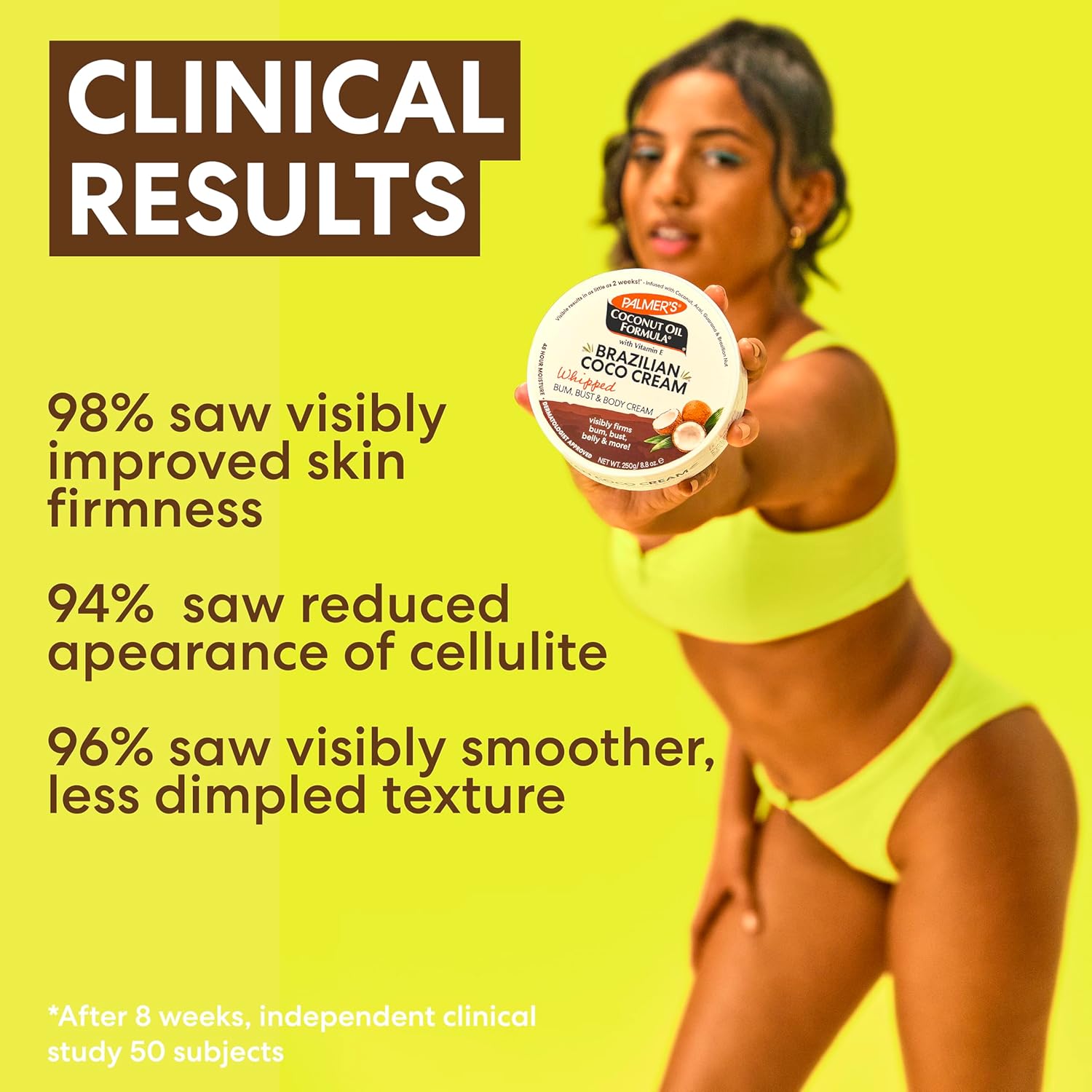 Palmer's Coconut Oil Formula Brazilian Coco Cream with Vitamin E, 8.8 Fl Oz, Whipped Bum, Bust & Body Cream, Helps with Skin Tightening & Firming - Image 6