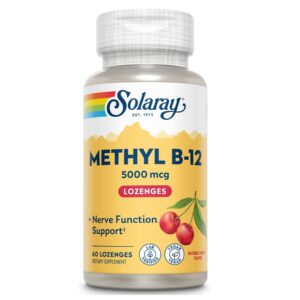 Solaray Methyl B12, Lozenge, Cherry 5000mcg | 60ct