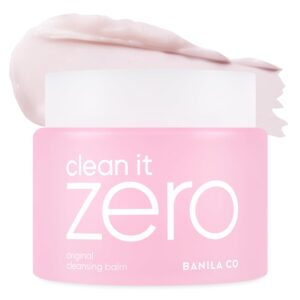 BANILA CO Clean it Zero Original Cleansing Balm | Korean Makeup Remover, Hydrating Facial Cleanser Wash for All Skin Types | Vegan | Made with Acerola Berry & Vitamin C (180ml / 6.08 fl oz)
