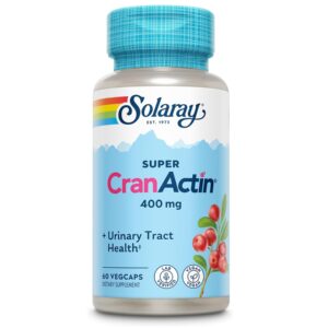 Solaray Super CranActin Cranberry Extract 400mg | Healthy Urinary Tract Support | with Added Vitamins | 60 VegCaps