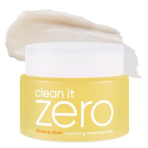 BANILA CO Clean it Zero Nourishing Cleansing Balm | Korean Makeup Remover for Dry Skin | Vegan | Made with Ginseng Root & Soybean Peptide (100ml / 3.38 fl. oz)