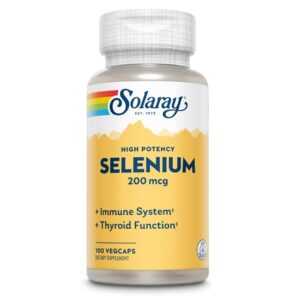 Solaray Selenium, High Potency, Healthy Immune System, Thyroid Function & Antioxidant Support, 100 VegCaps  (Packaging may vary)