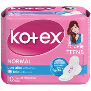 Kotex Teens Normal With Wings 10's (Packaging May Vary)