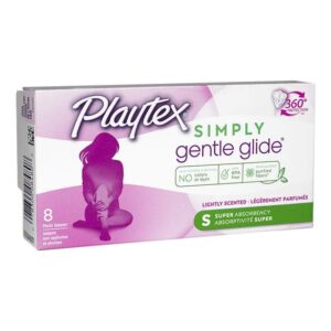 PLAYTEX SIMPLY GENTLE GLIDE, LIGHTLY SCENTED 8ct Tampons Super