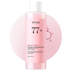 Anua Peach 77 Niacin Essence Toner 250ml / Brightening Toner for Face, Niacinamide, Panthenol, Ceramides, Facial Toner for Glass Skin, Korean Skin Care (8.45 fl.oz.)