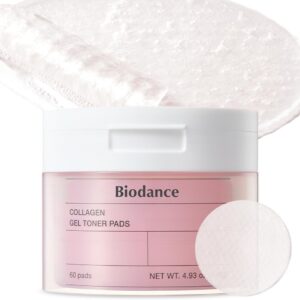 Biodance Collagen Gel Toner Pads | Pore Perfecting, Improving Elasticity, Korean Toner Pads for Sensitive Skin | 4.93 fl.oz.(140g), 60Pads