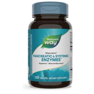 Nature's Way Mega-Zyme, Pancreatic & Systemic Enzymes*, Relieves Occasional Muscle Soreness Due to Overexertion and Exercise,* Digestive Support*, 100 Tablets