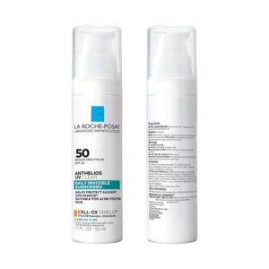 La Roche Posay Anthelios UV Clear Sunscreen SPF 50, Daily Sunscreen for Face with Azelaic Acid, Broad Spectrum Invisible SPF Protection for Acne and Rosacea Prone Skin