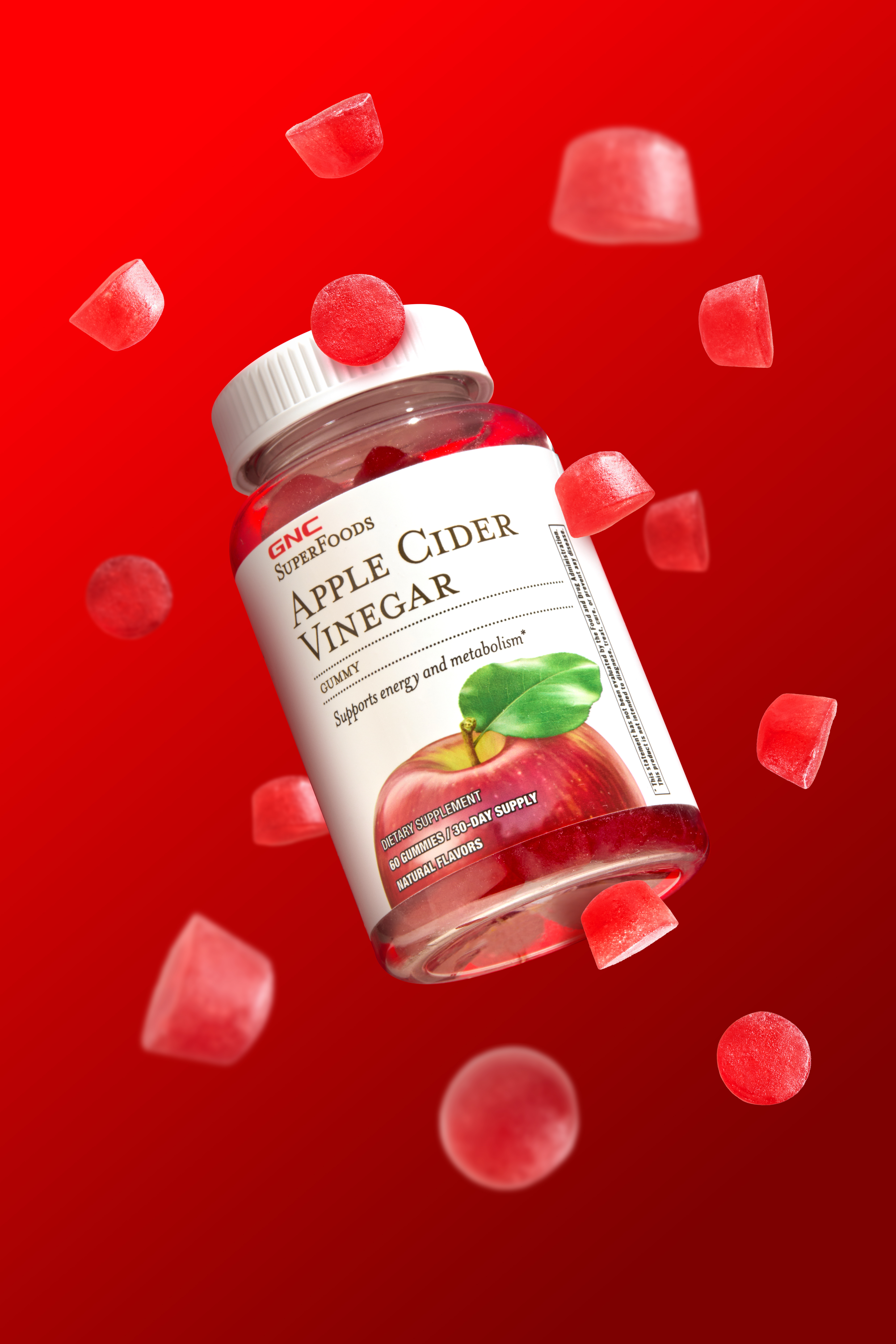 GNC Superfoods Apple Cider Vinegar Gummies 60 Vegan Gummies