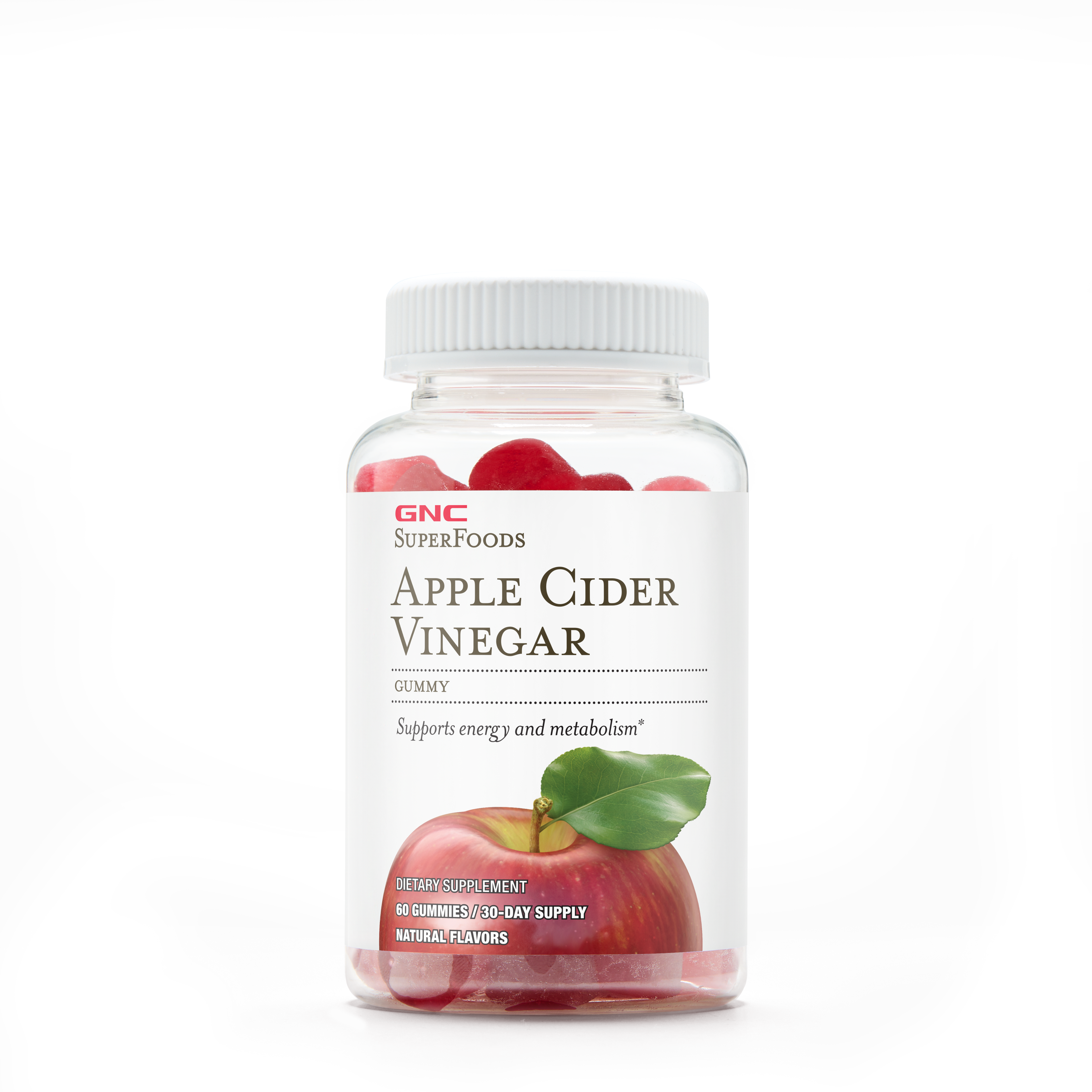 GNC Superfoods Apple Cider Vinegar Gummies 60 Vegan Gummies - Image 3