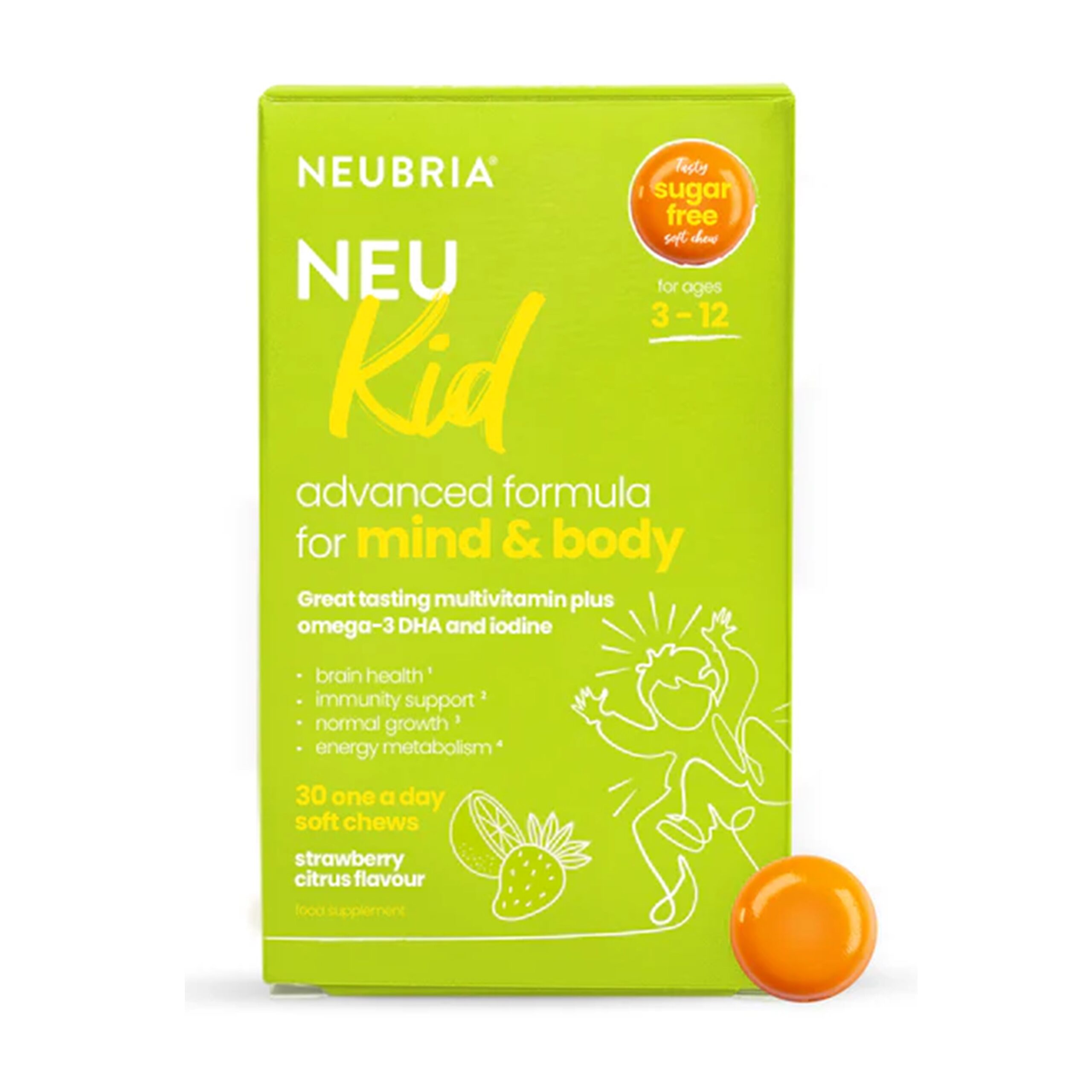 Neubria Neu Kid® - Multivitamin + Omega-3, 30ct
