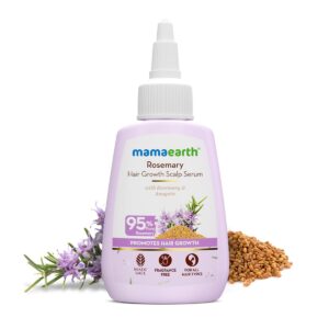 Mamaearth Rosemary Hair Growth Scalp Serum | with 95% Rosemary & 4% Anagain | Controls Hair Fall | Makes Hair Thicker & Stronger | Anti Thinning Treatment | 1.69 Fl Oz/50 ml