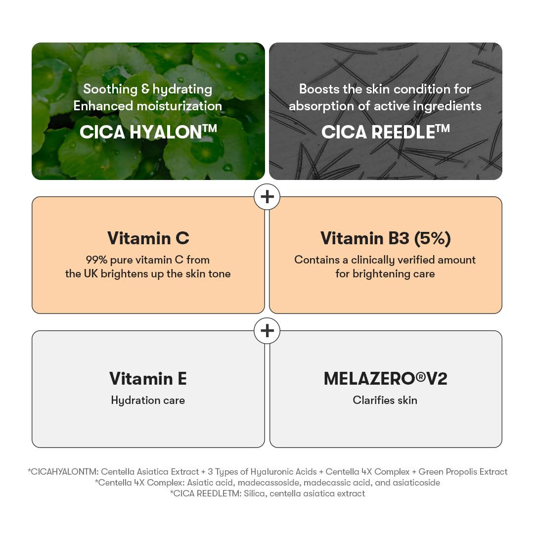 VT Cosmetics Vita-Light Reedle Shot 100, Serum with Vitamin C Capsules, Vitamin E, Hydrating Care, Korean Skincare for Sensitive Skin 1.69Fl Oz( - Image 8