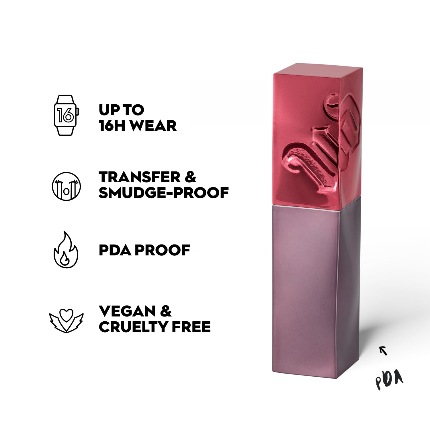 Urban Decay Vice Lip Bond Glossy Longwear Liquid Lipstick, PDA (medium brick red) - Image 5