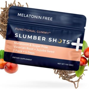 Seattle Gummy Company Melatonin-Free Herbal Sleep Supplement - Slumber Shots Sleep Gummies - Sleep Aid - Ease Restlessness - Valerian Root 4-Pack