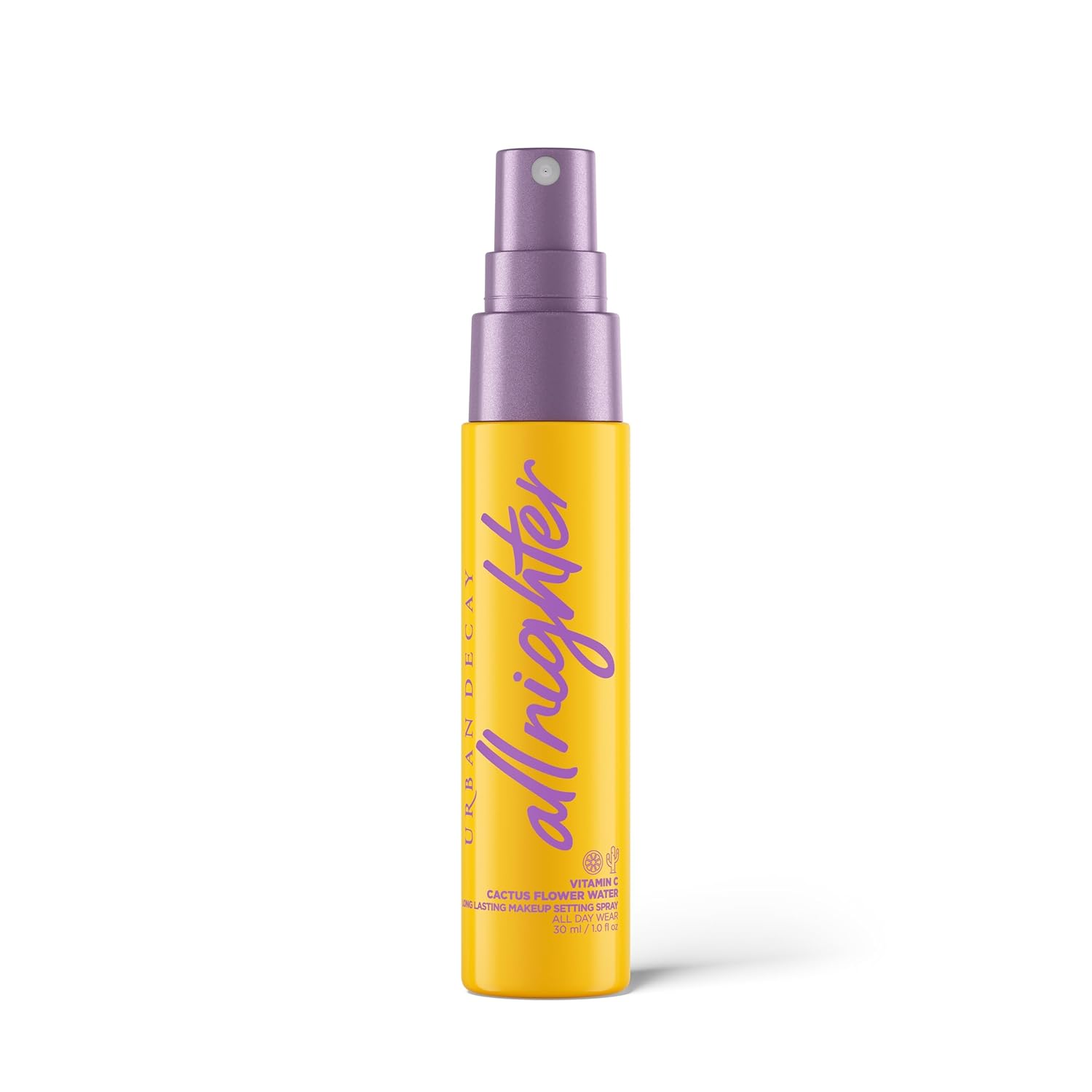 Urban Decay All Nighter Vitamin C Hydrating Makeup Setting Spray for Face, Transfer-Resistant, Waterproof, 16 HR Wear, with Vitamin C & Cactus Flower Water, Illuminated Finish, for Dry Skin, Vegan 1oz