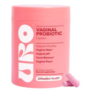 URO Vaginal Probiotics for Women pH Balance with Prebiotics & Lactobacillus Probiotic Blend - Women's Vaginal Health Supplement - Promote Healthy Vaginal Odor & Vaginal Flora, 60 Count