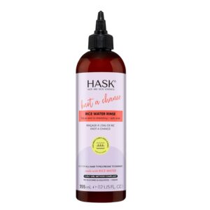 HASK Knot A Chance Rice Water Rinse with Fortifying Rice Water for Wavy, Curly, Coily & Kinky Hair, Minimizes Shedding, Enhances Shine, Vegan, Sulfate-Free, Cruelty-Free – 12 fl oz