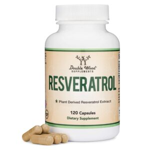 Double Wood Resveratrol Supplement 500mg Per Serving, 120 Capsules
