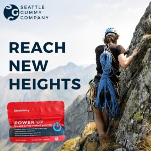 Alternative view of Seattle Gummy Company Power Up Pre-Workout Gummies – Endurance Gummies for Sustained Energy, Focus, and Recovery | BCAAs, Ginseng, Caffeine | Preworkout Gummies for Performance | Strawberry  4-Pack