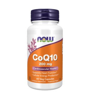 NOW Foods Supplements, CoQ10 (Coenzyme Q10) 200 mg, Cardiovascular Health*, 60 Veg Capsules