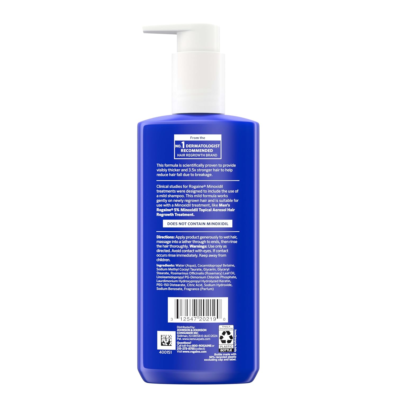 Rogaine Men's Thickening 2 in 1 Shampoo + Conditioner, Hair Thickening Shampoo & Conditioner with Rosemary Oil, Keratin & Citric Acid Leaves Hair Visibly Thicker, Not Minoxidil, 8.4 fl. oz - Image 9