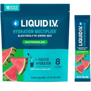 Liquid IV Hydration Multiplier® - Watermelon | Electrolyte Powder Drink Mix | 1 Pack (16 Servings)