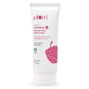 Plum Oat & 1% Ceramide Barrier Love Face Cream | Repairs, Strengthens & Maintains Skin Barrier | Moisturizer with Vitamin E & Allantoin |50 g