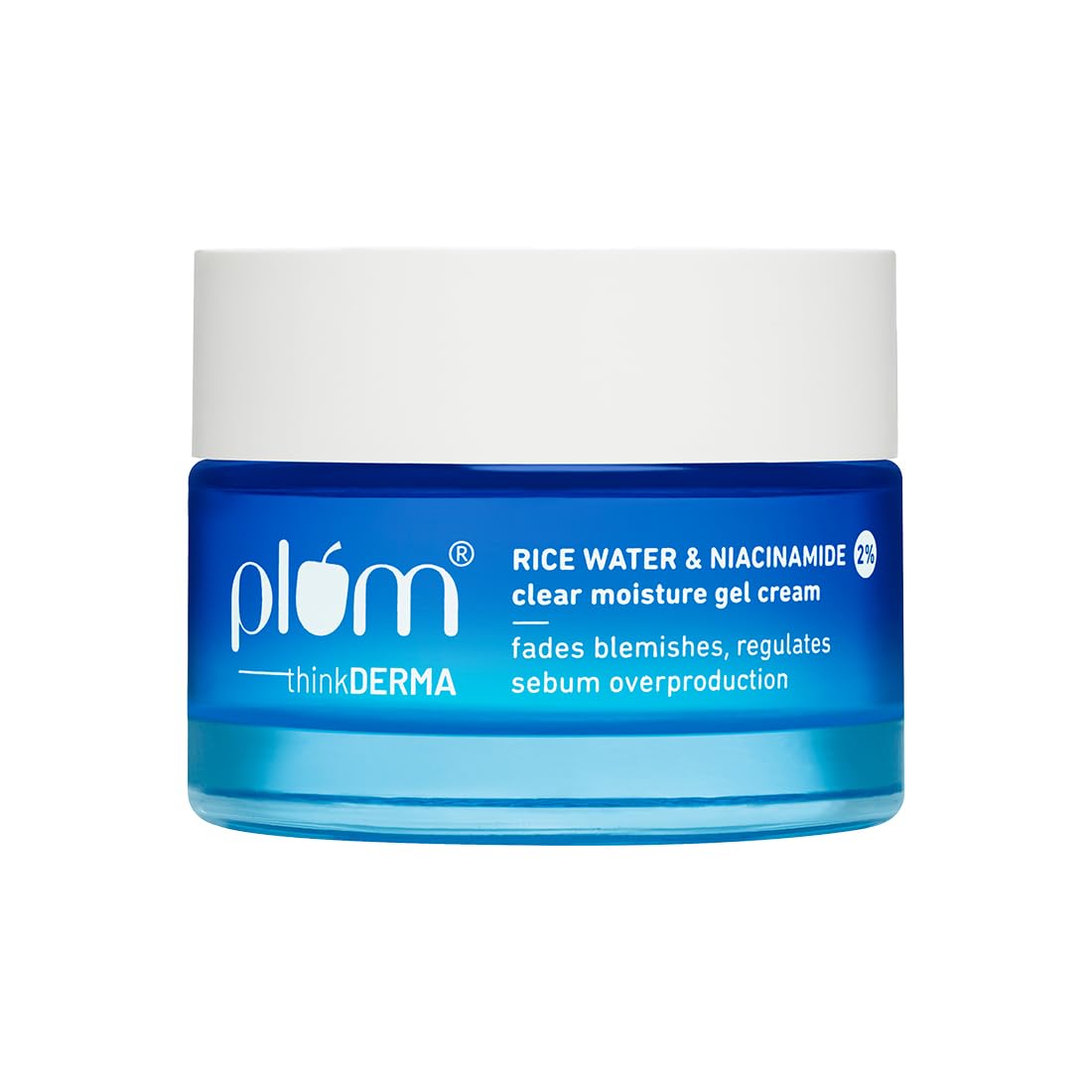 Plum 2% Niacinamide & Rice Water Superlight Gel Cream Moisturizer for Face |100% Vegan | 50 g