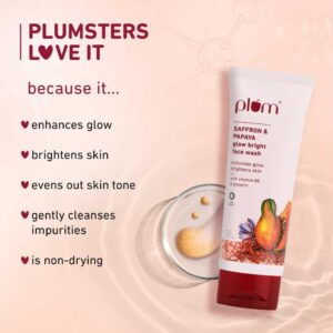 Alternative view of Plum Saffron & Papaya Glow Face Wash | Enhances Skin | With Vitamin B5 | Fights Dull Skin | Non-Drying, Gel-Based, Sulphate-Free Face Wash | For All Skin Types | 100% Vegan