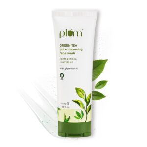 Plum Green Tea Pore Cleansing Face Wash Oily Skin Face Wash For Women & Men, 100 ml, 3.38 oz
