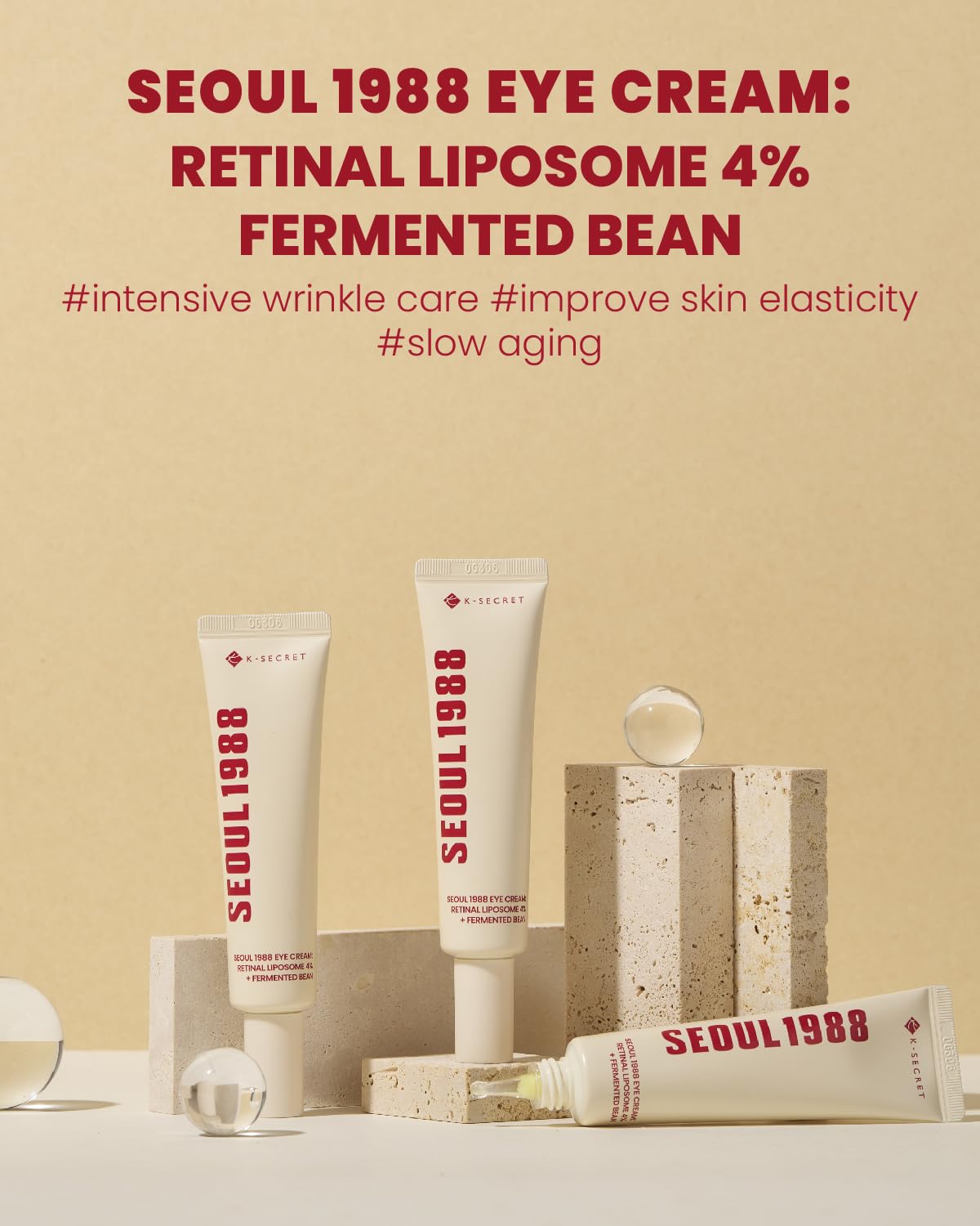 KSECRET SEOUL 1988 Eye Cream : Retinal Liposome 4% + Fermented Bean, 30ml/1.01 fl.oz. - Image 2