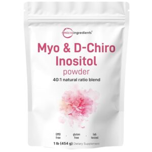 Micro Ingredients Myo & D-Chiro Inositol Powder 1lb , 221 Servings
