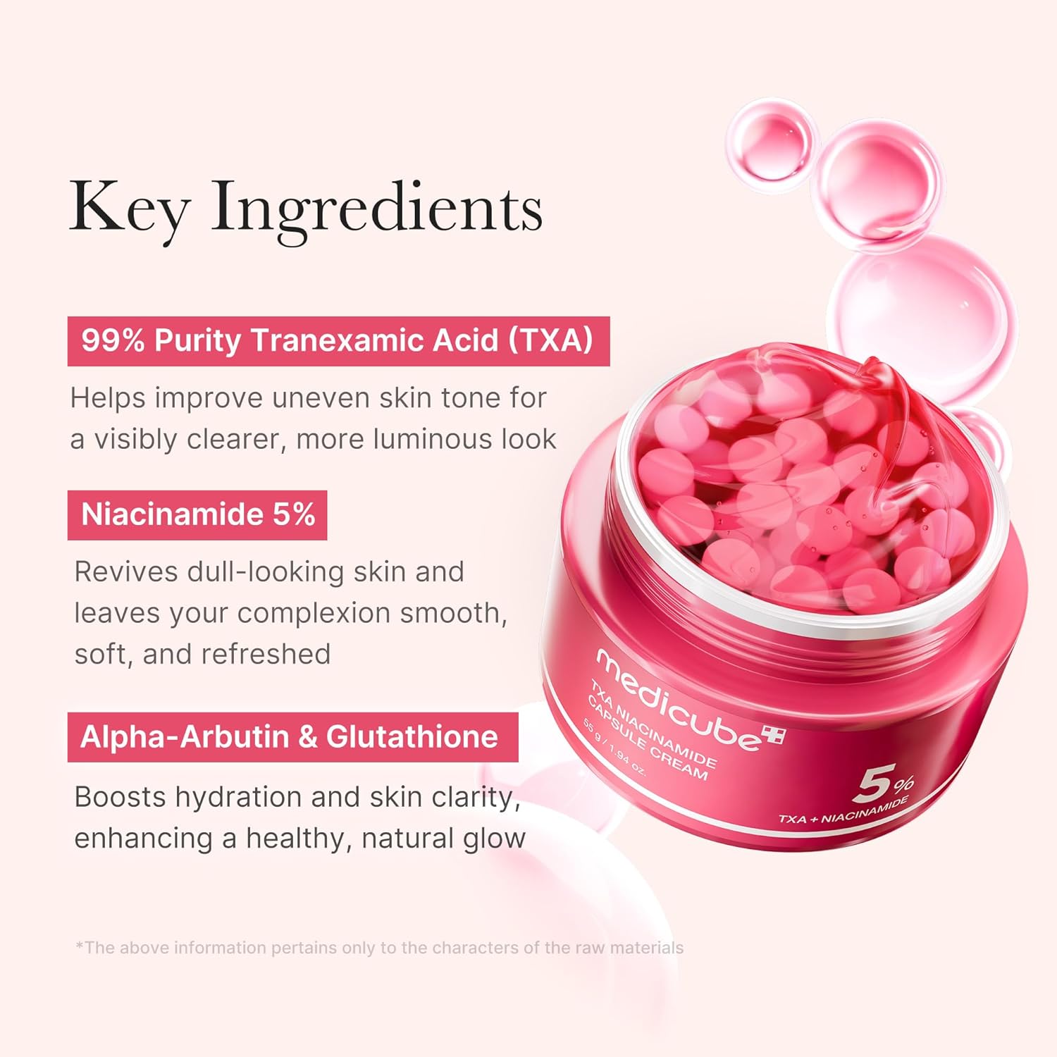 medicube TXA+Niacinamide Capsule Cream | Dual Radiance Moisturizer, Ideal for Use After Spot Care | For Uneven Skin Tone, Texture & Hydration | 99% Pure Tranexamic Acid | Korean Skincare | 1.94oz - Image 4