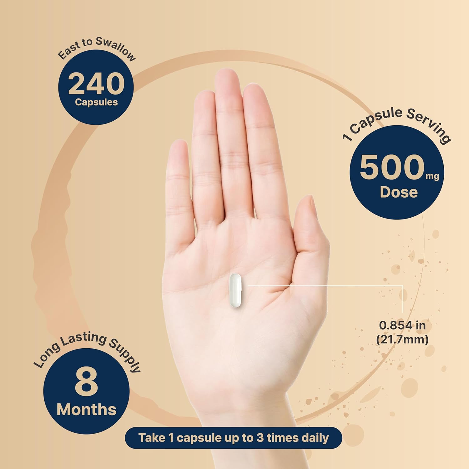 NatureBell Magnesium Glycinate Capsules 500mg | 240 Count | - Image 4