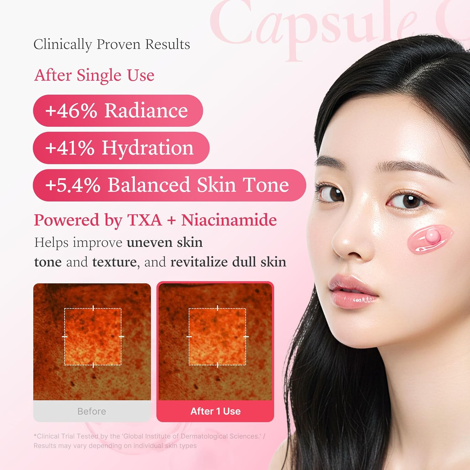medicube TXA+Niacinamide Capsule Cream | Dual Radiance Moisturizer, Ideal for Use After Spot Care | For Uneven Skin Tone, Texture & Hydration | 99% Pure Tranexamic Acid | Korean Skincare | 1.94oz - Image 5